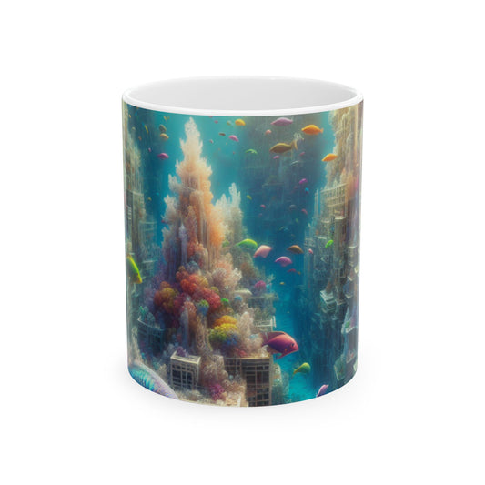 "Coralline City: A Surreal Underwater Wonderland" - The Alien Ceramic Mug 11oz