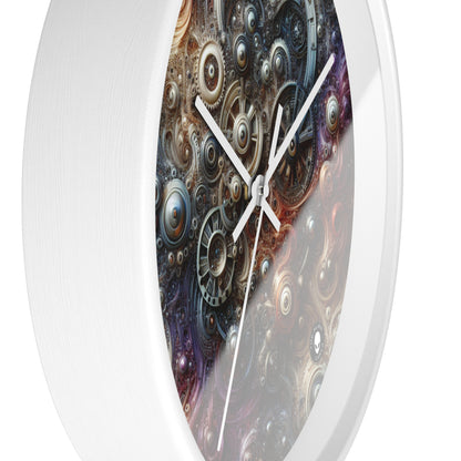 "Cybernetic Sentinel : Une fusion futuriste de l'homme et de la machine" - L'horloge murale extraterrestre Art biomécanique