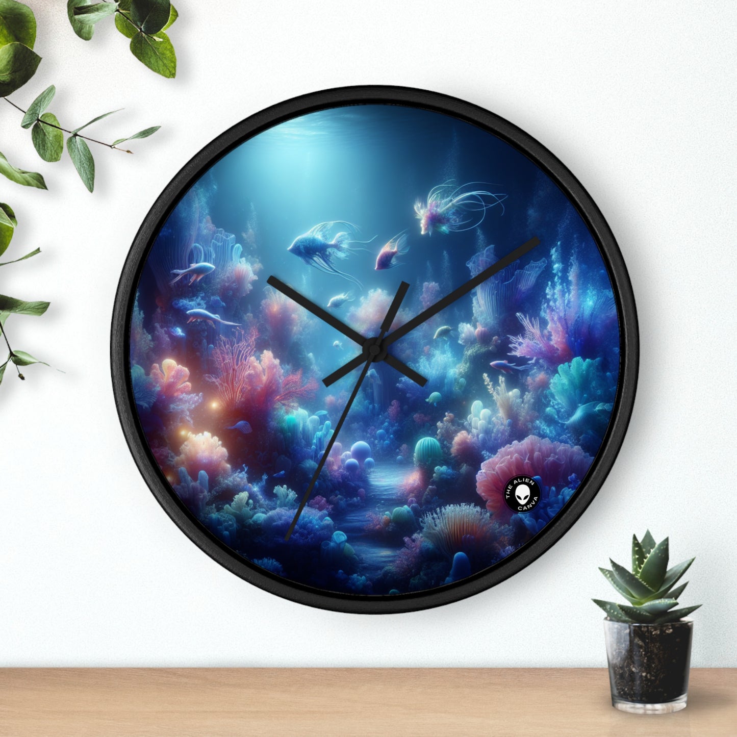 "Coral Fantasia: A Dreamy Underwater Delight" - The Alien Wall Clock