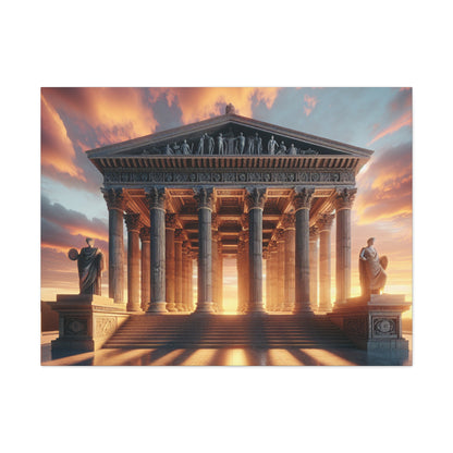 "Warm Glow of the Grecian Temple" - The Alien Canva Neoclassicism Style