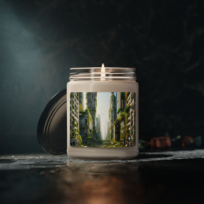 "Nature's Reclamation: A Futuristic Urban Jungle" - The Alien Scented Soy Candle 9oz