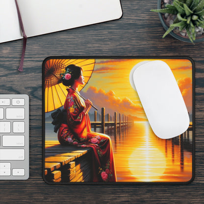 "Golden Reflections" - The Alien Gaming Mouse Pad Impressionism Style