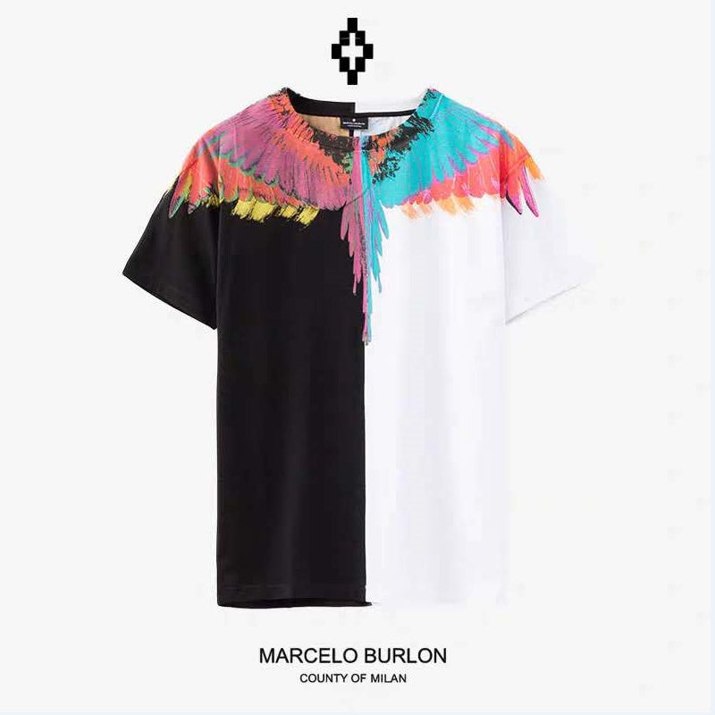 Camiseta color block con alas