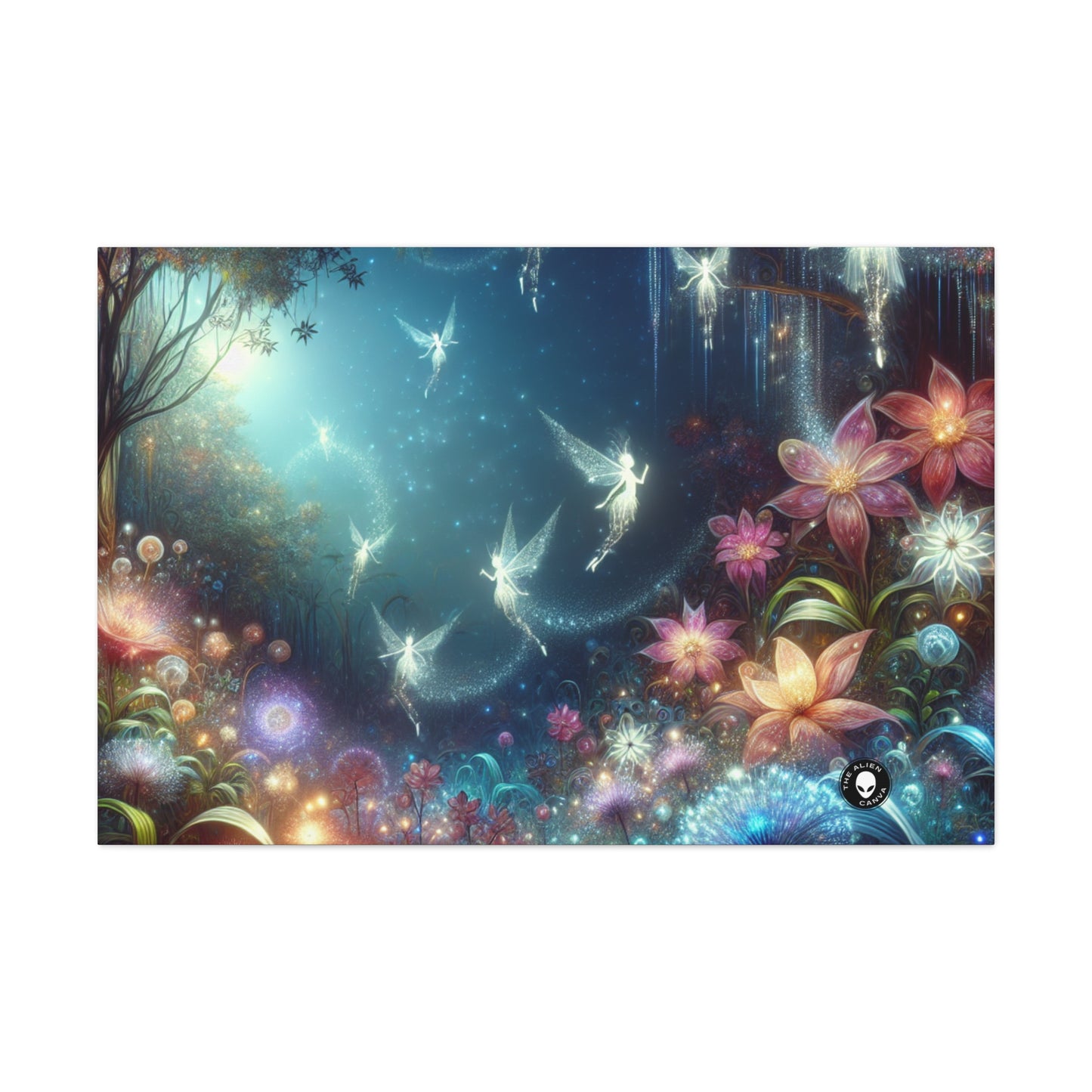 "Enchanted Moonlit Flower Forest" - The Alien Canva