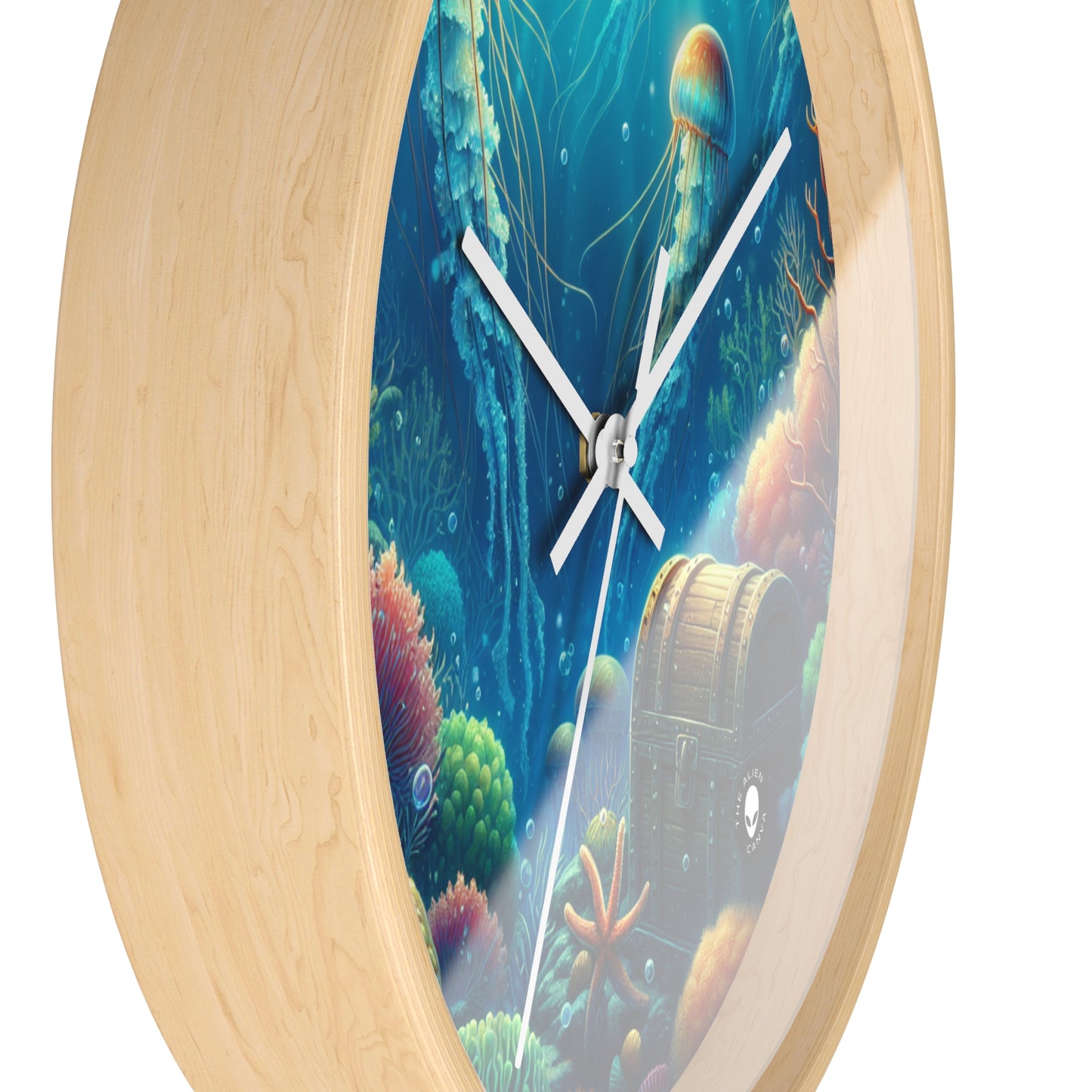 "Beneath the Waves: A Hidden Treasure" - The Alien Wall Clock