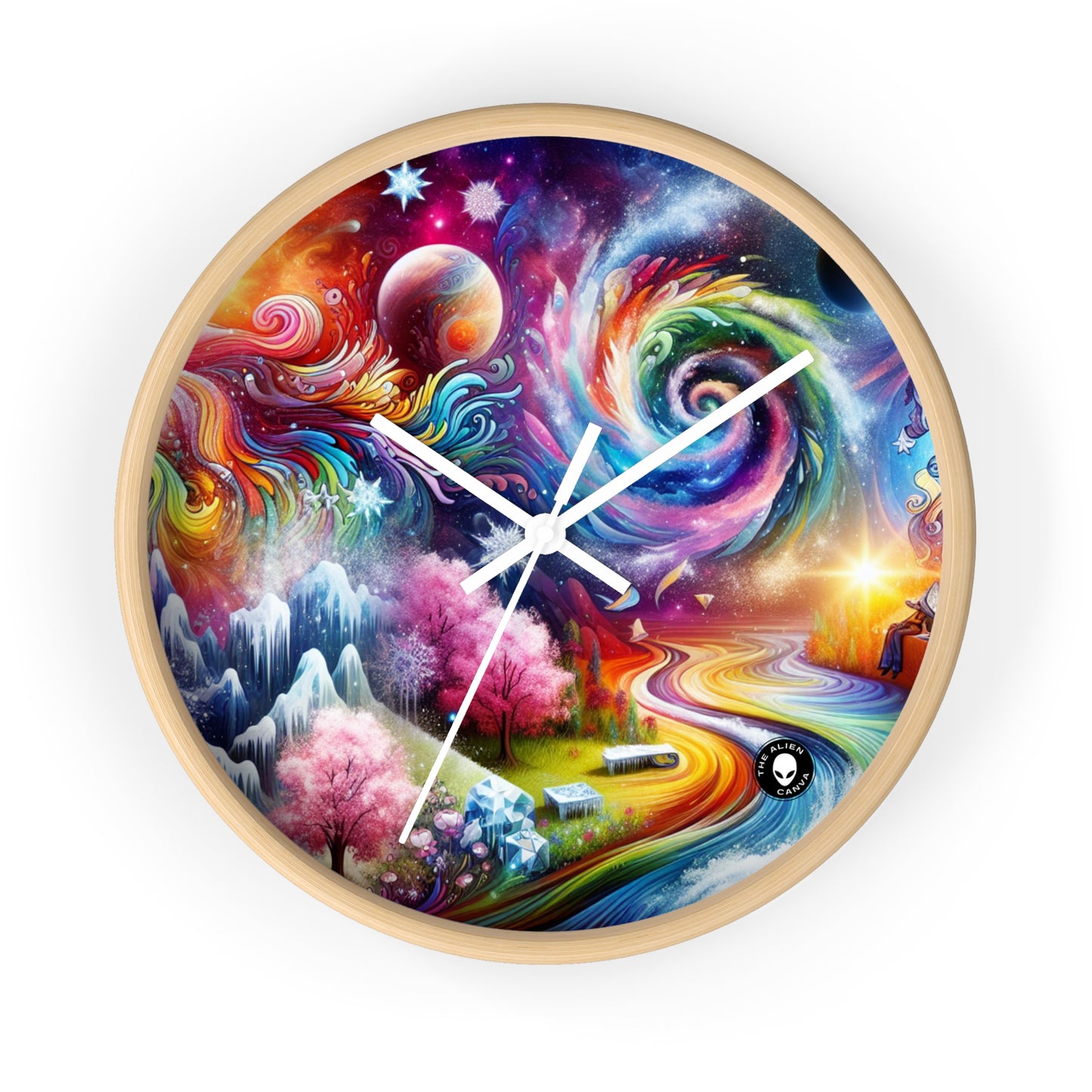 "Chronicles of Change: A Timeless Tapestry" - The Alien Wall Clock