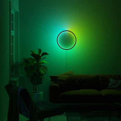 Nordic Minimalist RGB Modern LED Circular Wall Lamp