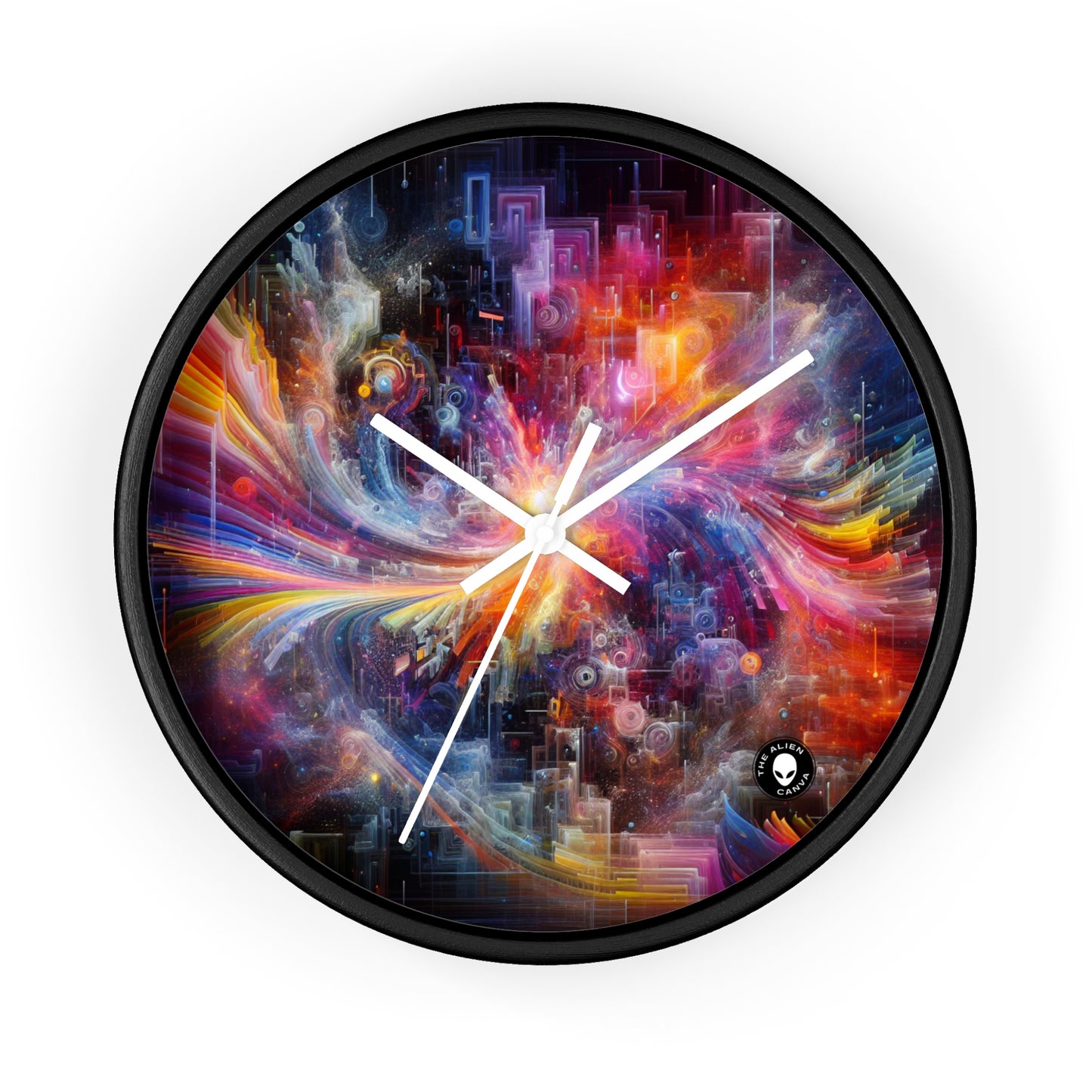 "Chromatic Sundown: Time-Lapse Sky Art" - The Alien Wall Clock Video Art