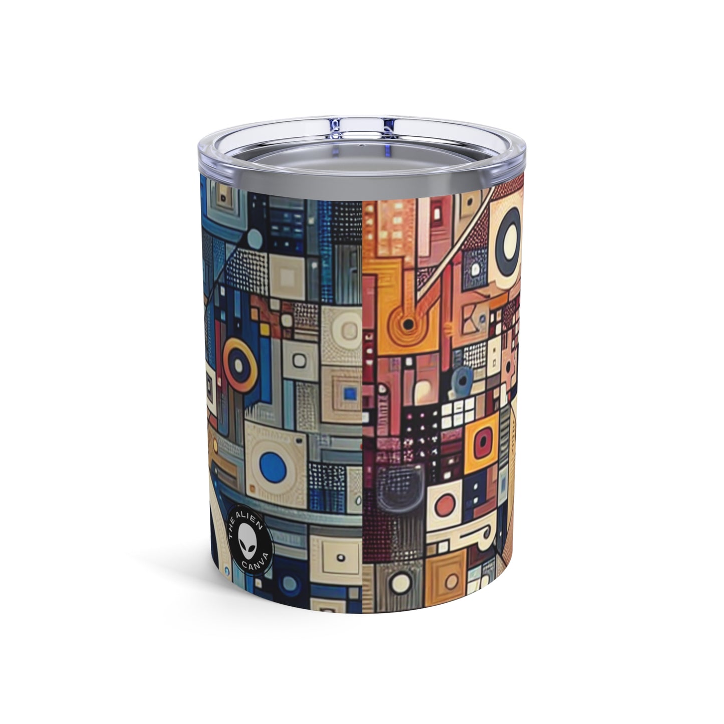 "Connected Hearts: Love in the Digital Age" - The Alien Tumbler 10oz Conceptual Art