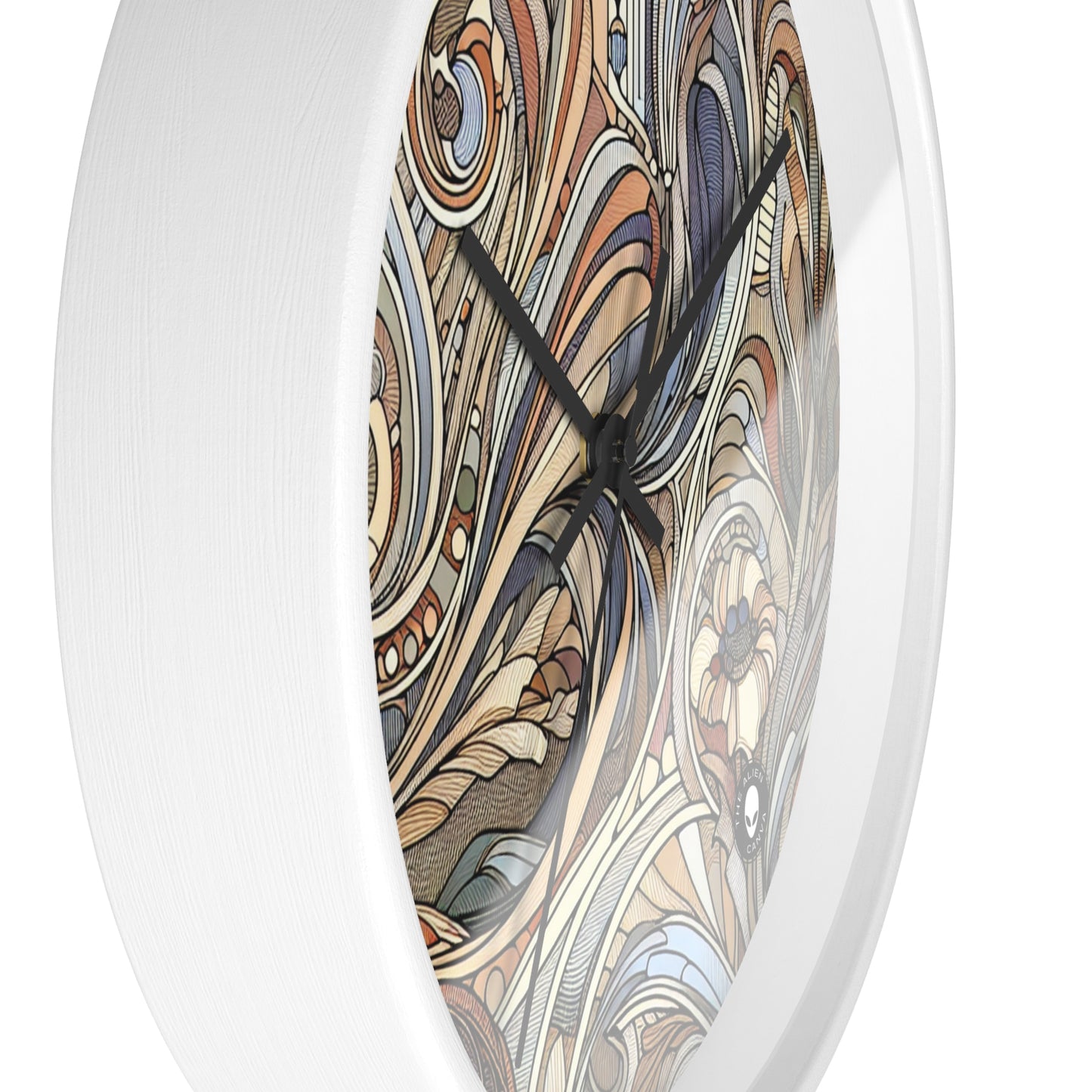 "Nature's Muse: Art Nouveau Woman" - The Alien Wall Clock Art Nouveau