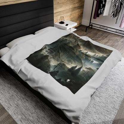 "Misty Forest Retreat" - The Alien Velveteen Plush Blanket