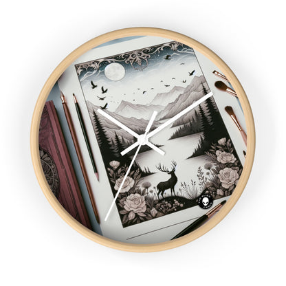 "Twilight Serenity: Un paysage romantique" - L'horloge murale Alien Romantisme