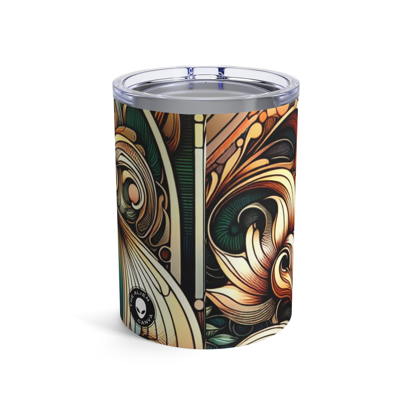 "Elegancia floral: Póster del jardín botánico Art Nouveau" - The Alien Tumbler 10oz Art Nouveau