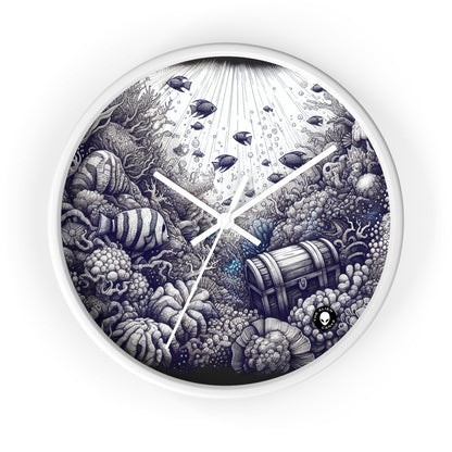 "Underwater Enchantment: The Hidden Treasure" - The Alien Wall Clock