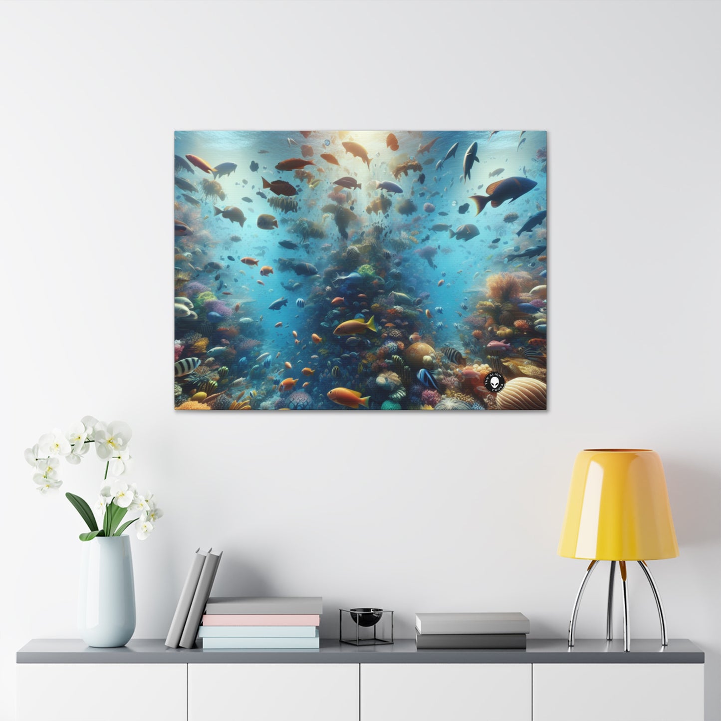 "Glimmering Reef: A Colorful Underwater Wonderland" - The Alien Canva