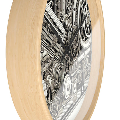 "Urban Precision: Modern City at Sunset" - The Alien Wall Clock Precisionism