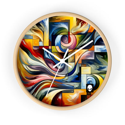 "Une tension de formes" - L'horloge murale Alien de style expressionnisme abstrait