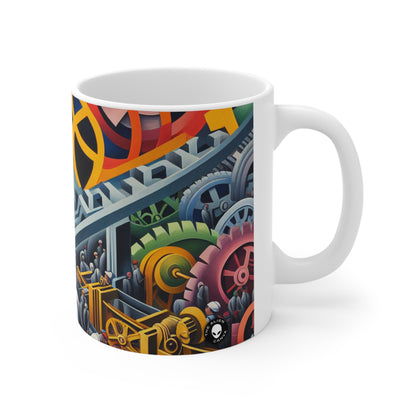 "Constructivismo industrial: engranajes y trabajo" - The Alien Ceramic Mug 11oz Constructivism