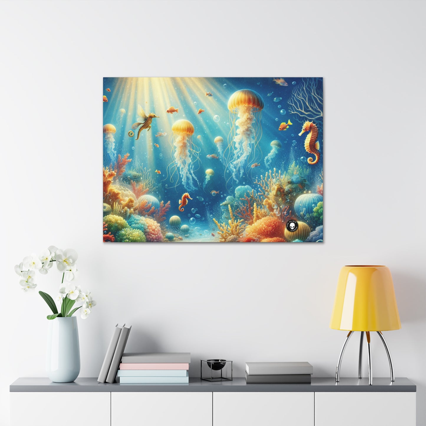 "Sunlit Serenity: A Magical Underwater Realm" - The Alien Canva