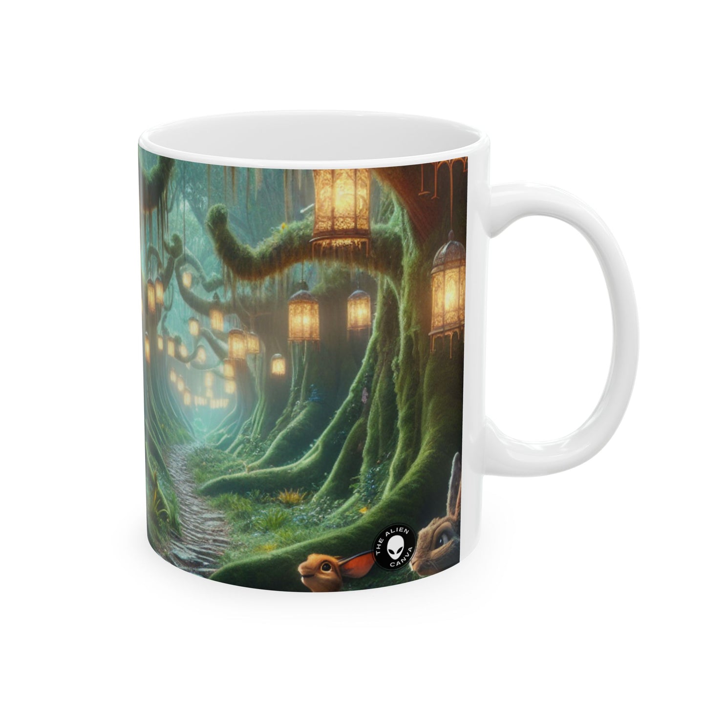 « Aventure dans la forêt enchantée » – La tasse en céramique Alien 11 oz