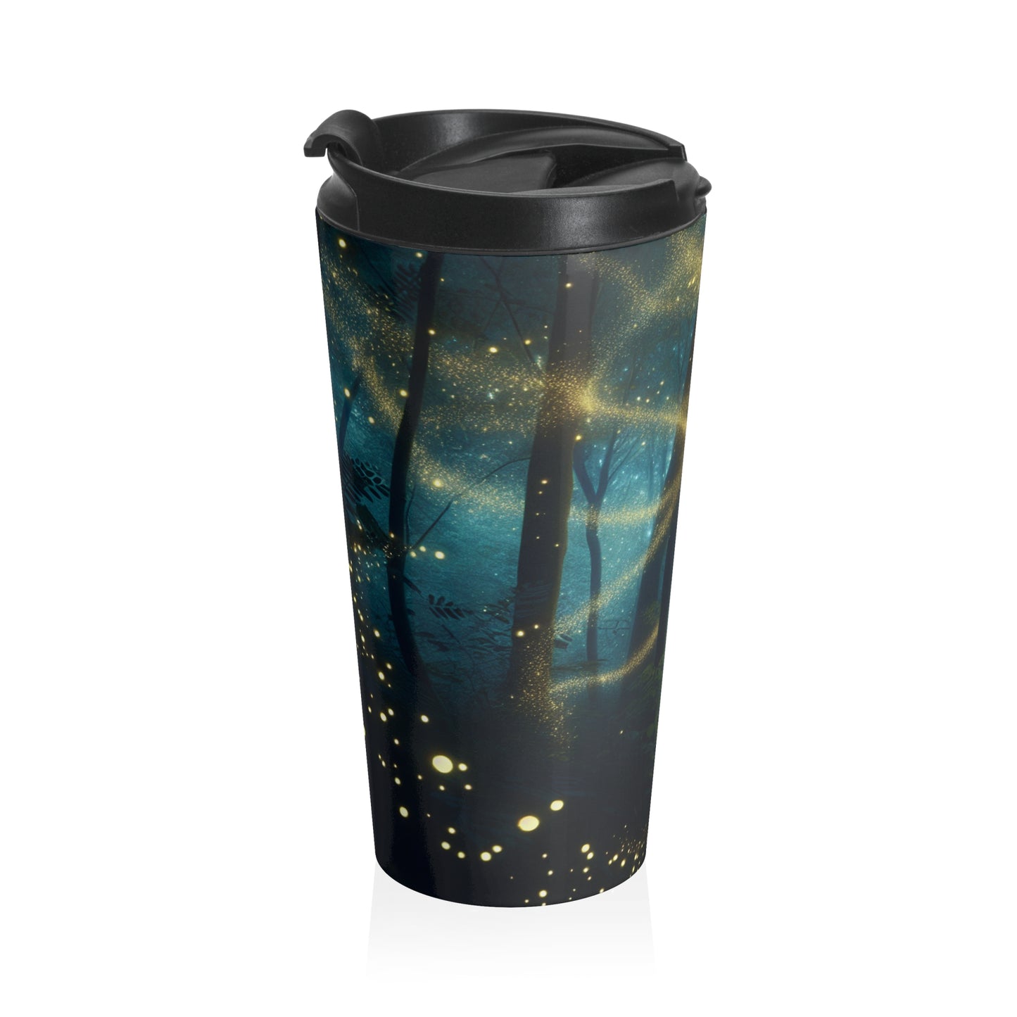 "Enchanted Forest: Firefly Dance" - The Alien Stainless Steel Travel Mug