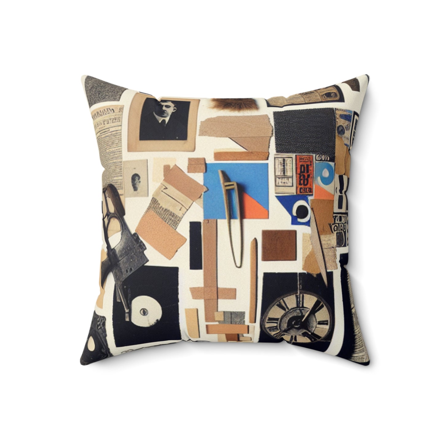 "Chaos in Modernity: A Journey to Meaning" - The Alien Spun Polyester Square Pillow Dadaism