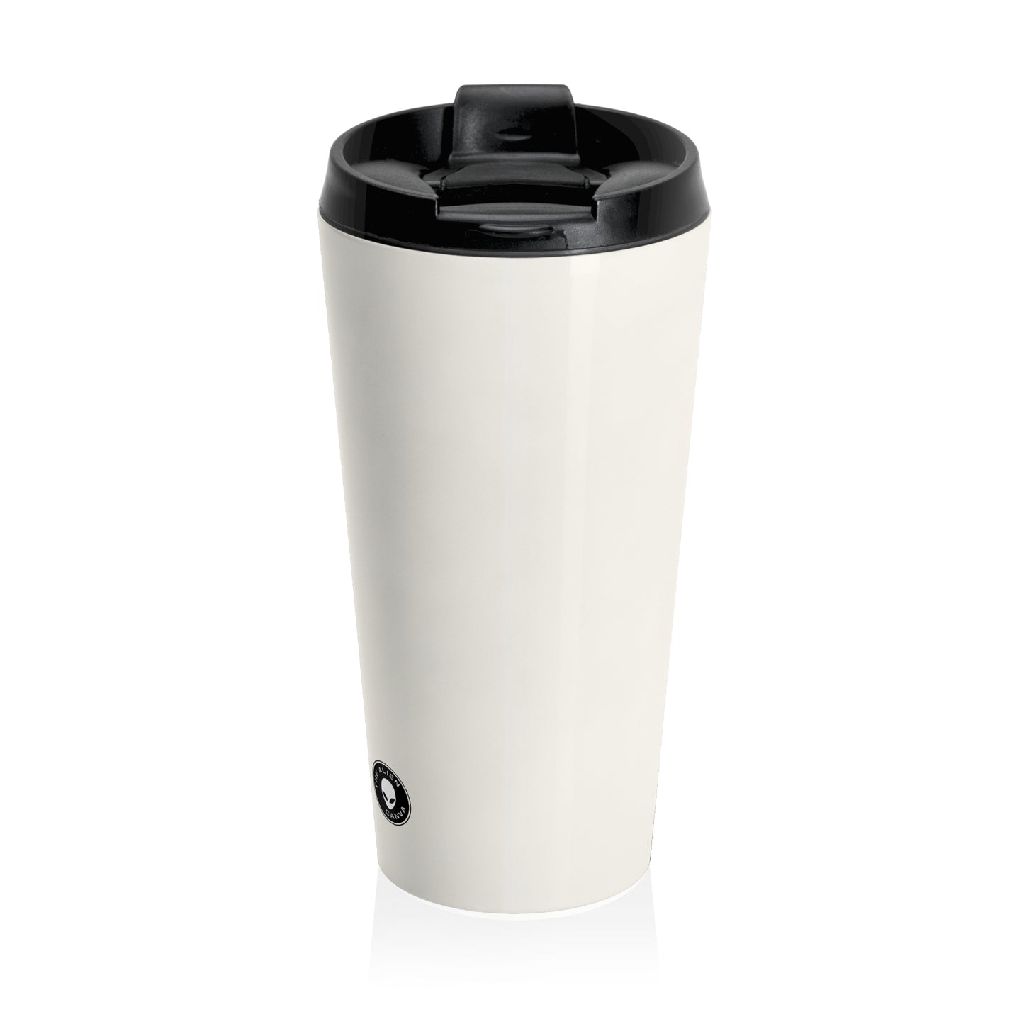 "A Singular Story: Monochrome Typography" - The Alien Stainless Steel Travel Mug Minimalism