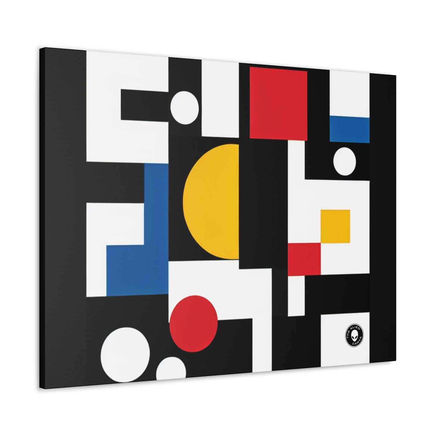 "Suprematic Harmony: Exploring Geometric Composition with Bold Colors" - The Alien Canva Suprematism