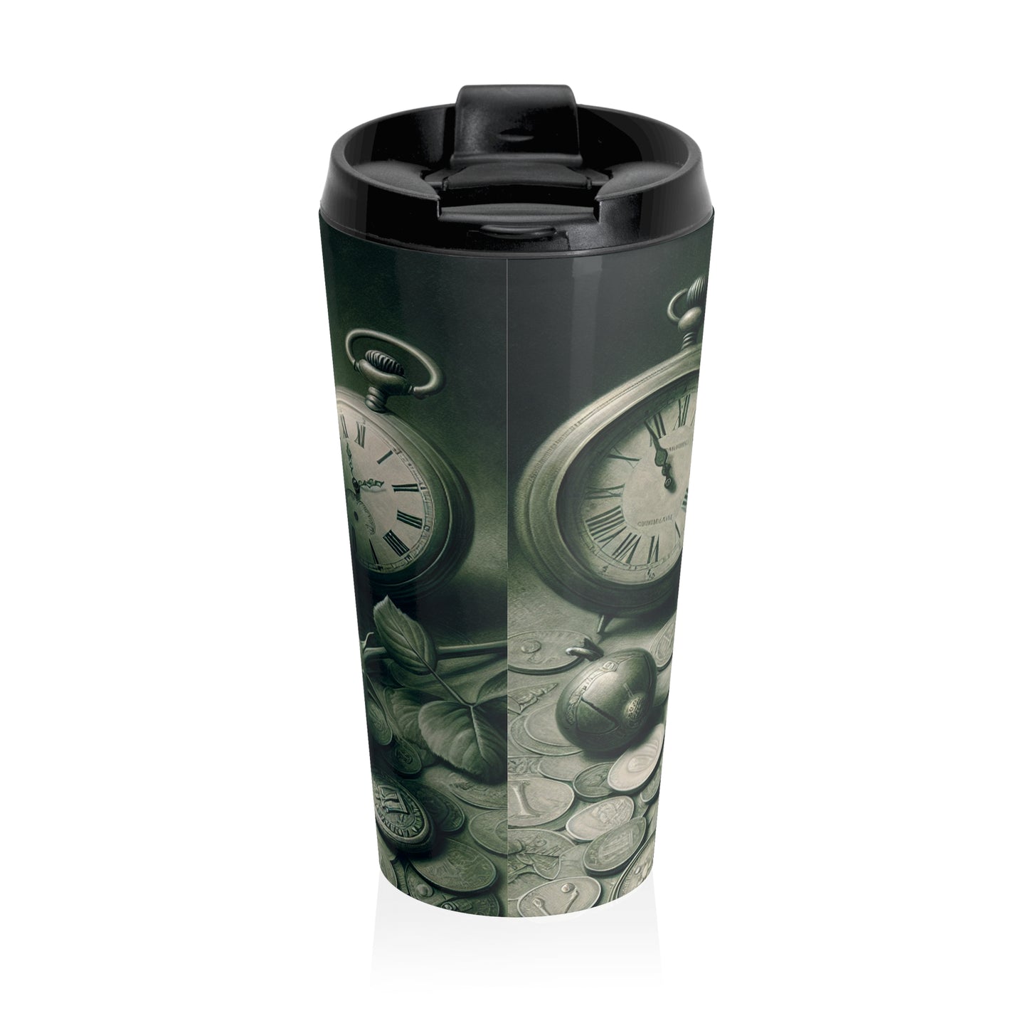 "Lingering Decay" - The Alien Stainless Steel Travel Mug Vanitas Painting Style