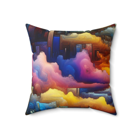 "Metamorphosis: A Journey of Growth and Change"- The Alien Spun Polyester Square Pillow Symbolism