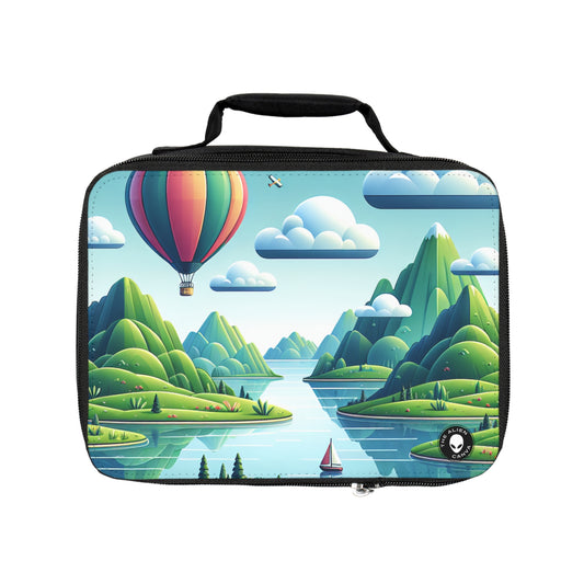 "Tranquil Skies: Hot Air Balloon Adventure": la bolsa de almuerzo extraterrestre