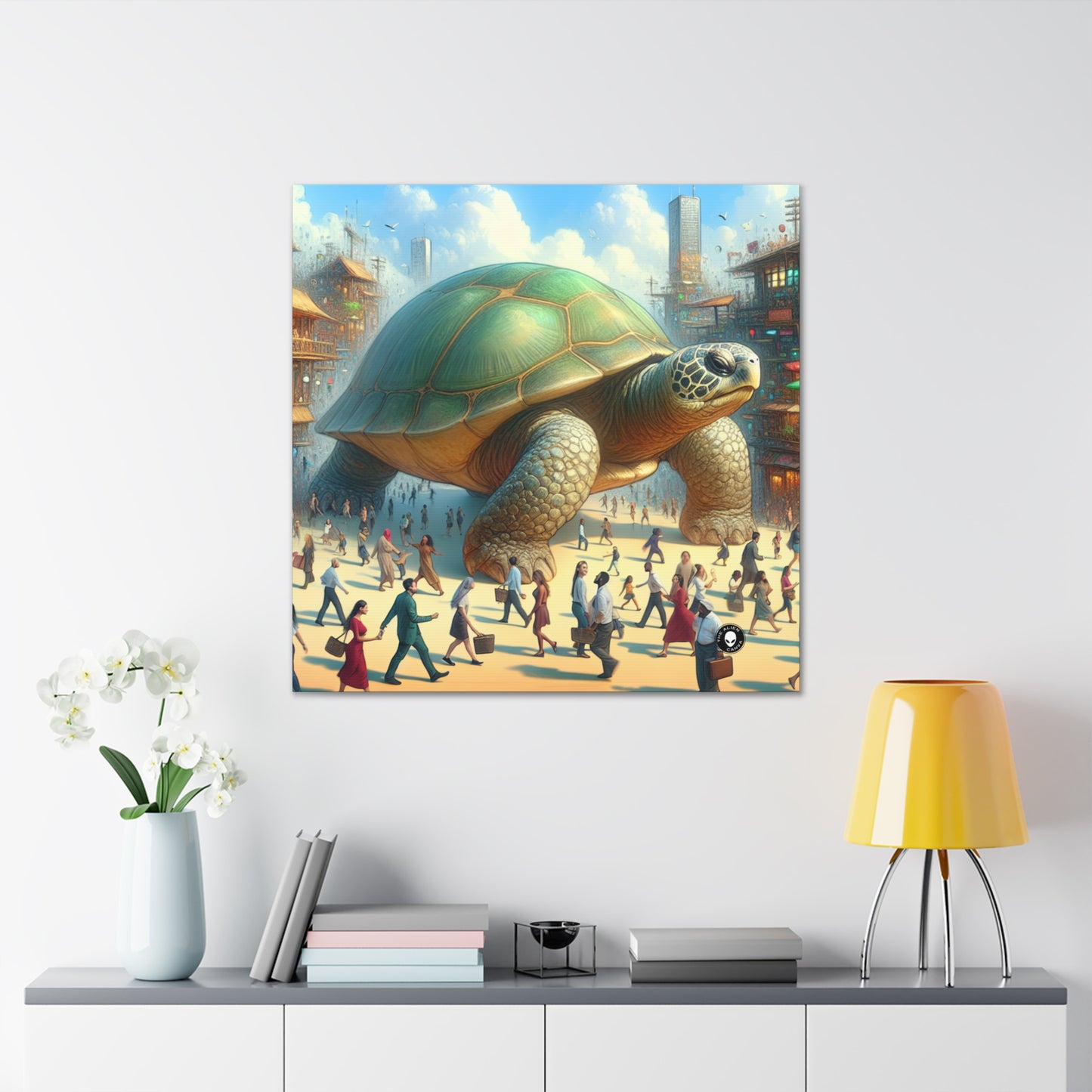 "La tortue merveilleuse dans la ville" - The Alien Canva