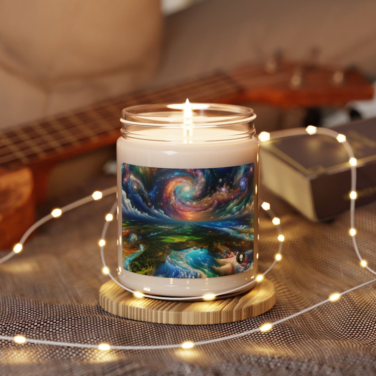 "Galactic Patchwork: A Surreal Landscape" - The Alien Scented Soy Candle 9oz