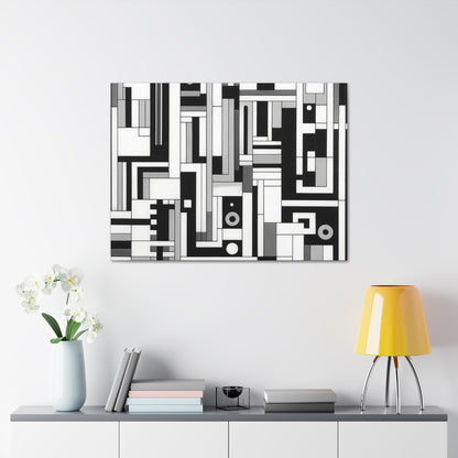 "De Stijl in Black and White" - The Alien Canva De Stijl Style