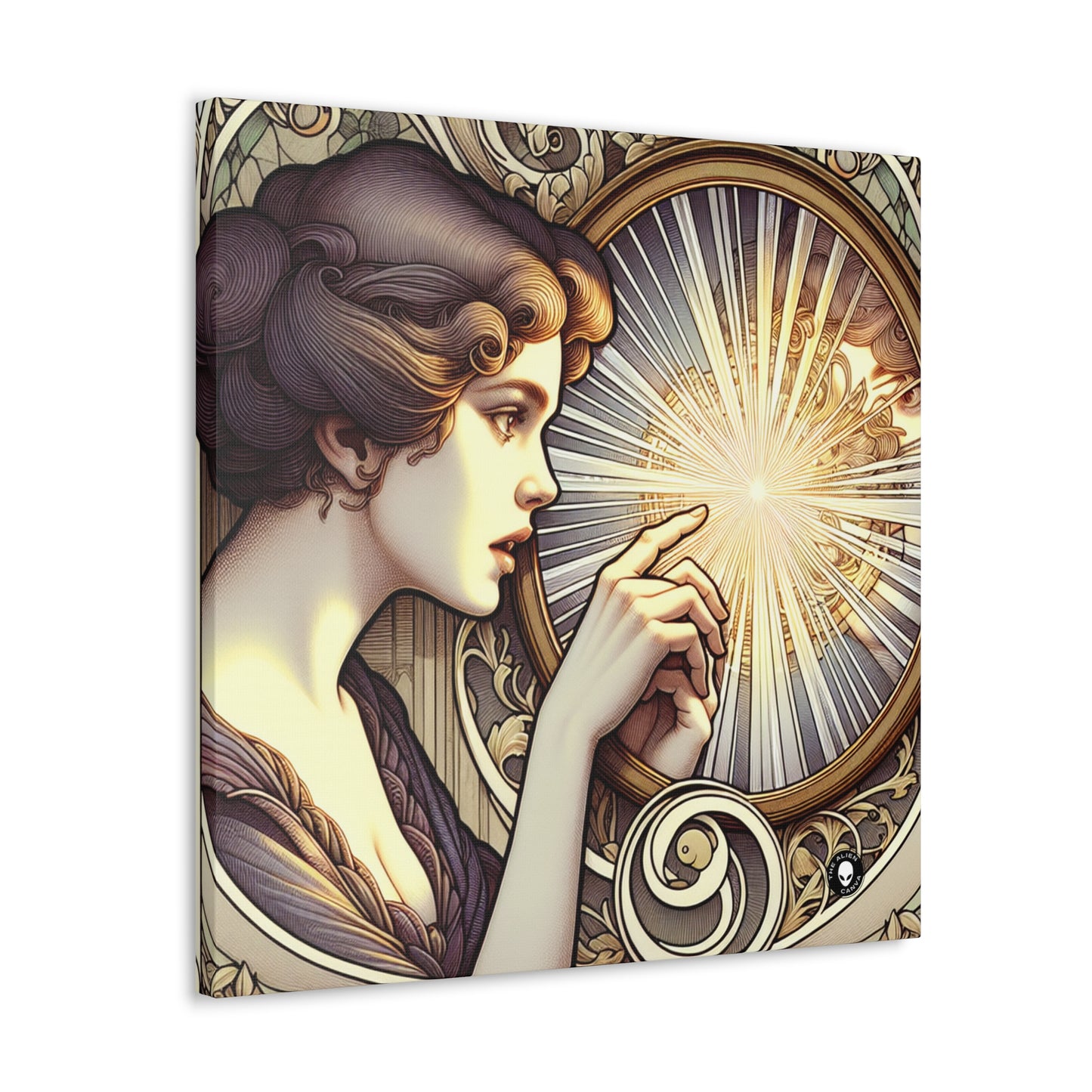 "Reflection of Beauty" - The Alien Canva Art Nouveau