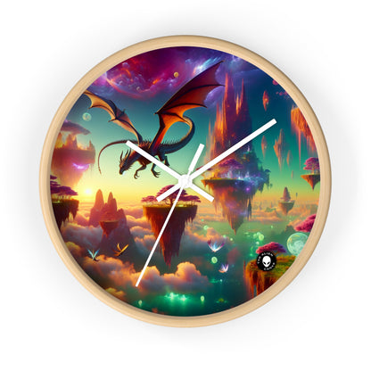 "Dragon's Flight in the Fantastical Realm" - The Alien Wall Clock