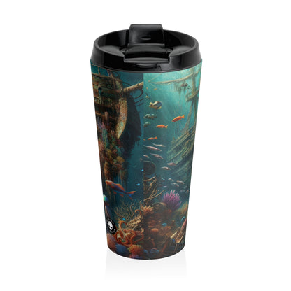 "Mermaid's Treasure: Exploring the Sunken Shipwreck" - The Alien Stainless Steel Travel Mug