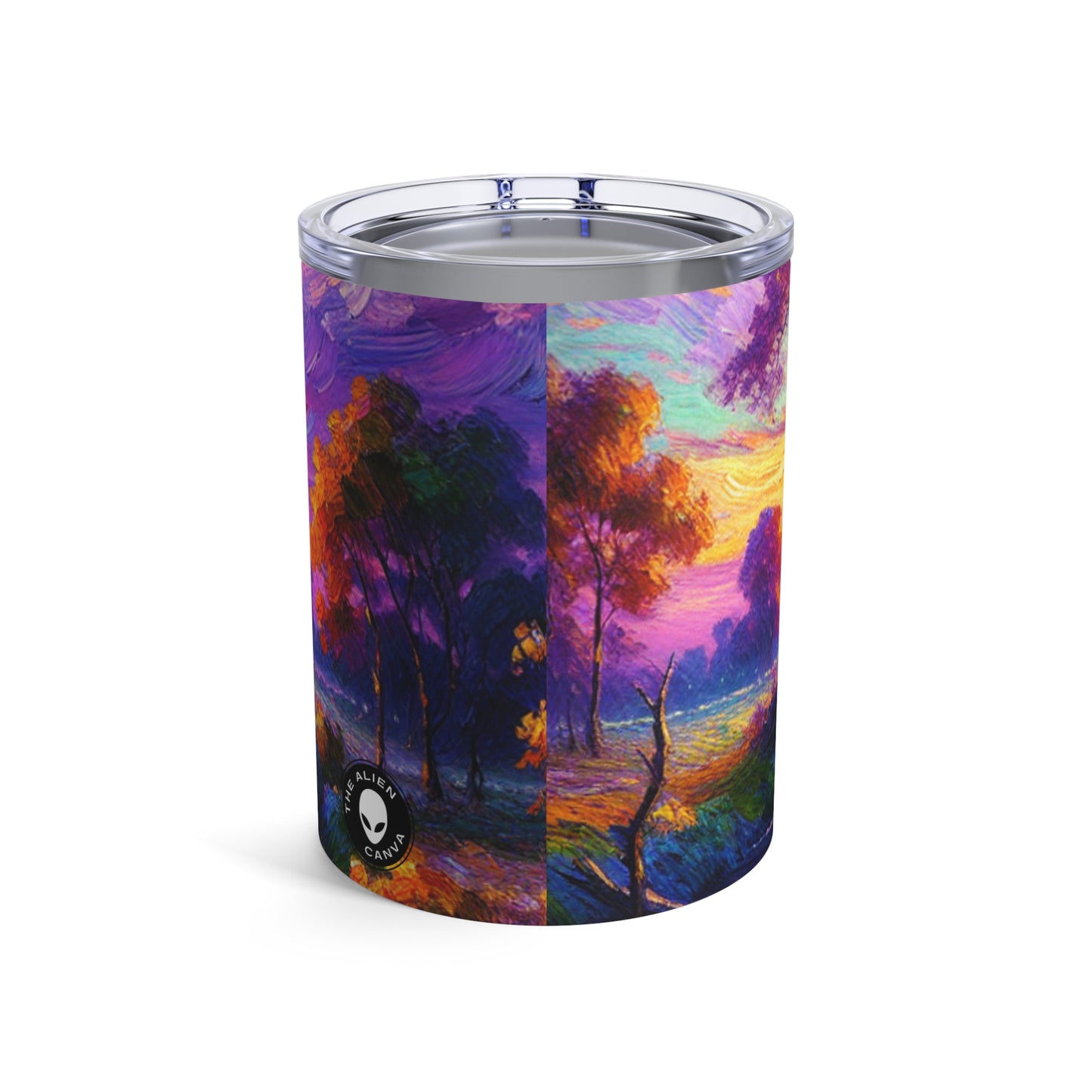 "Bulevares de iluminación: un vibrante paisaje urbano postimpresionista" - The Alien Tumbler 10oz Postimpresionismo