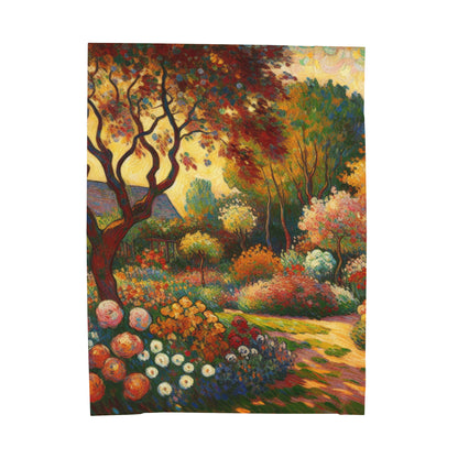 "Fauvist Garden Oasis" - The Alien Velveteen Plush Blanket Fauvism Style