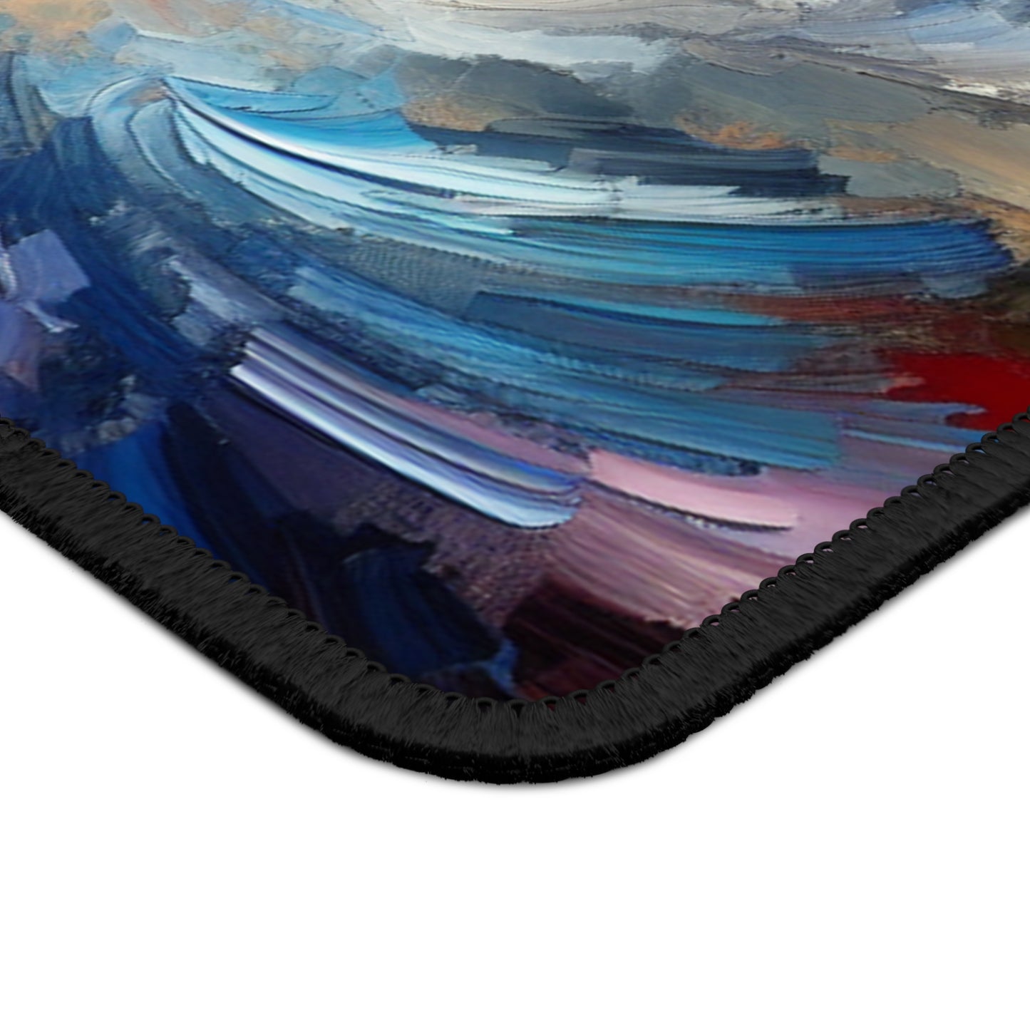 "Paisaje abstracto: exploración de profundidades emocionales a través del color y la textura" - The Alien Gaming Mouse Pad Estilo expresionismo abstracto