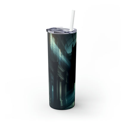 "Moonlight Shadow: A Gothic Portrait" - The Alien Maars® Skinny Tumbler avec paille 20oz Style d'art gothique