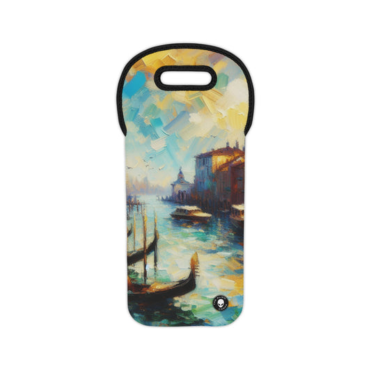 "Serenity in the City: Capturing the Golden Hour" - The Alien Wine Tote Bag Impressionism