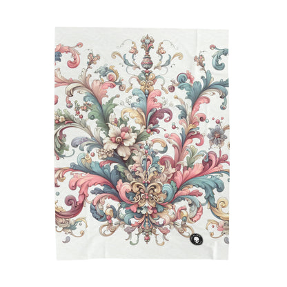 "Enchanted Elegance: A Rococo Garden Soirée" - The Alien Velveteen Plush Blanket Rococo