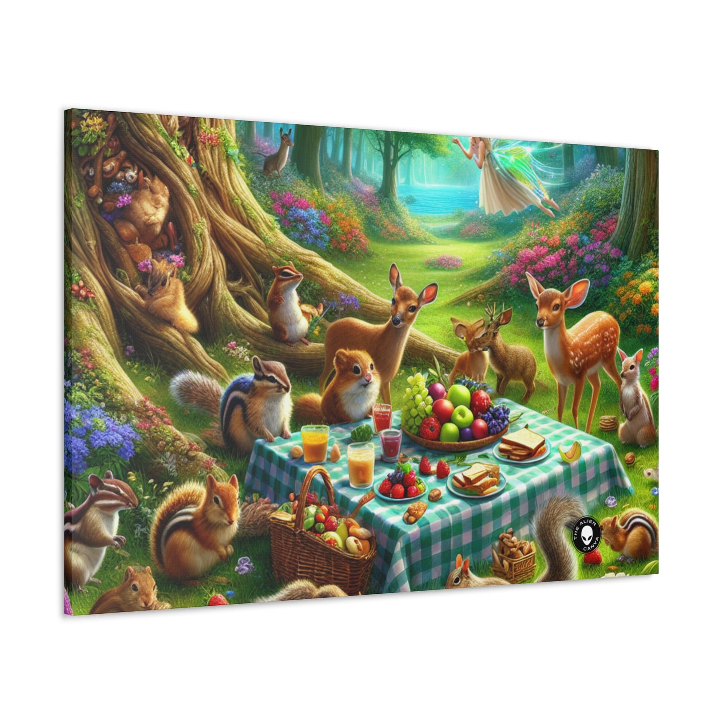 "Enchanted Forest Picnic: A Magical Gathering" - The Alien Canva