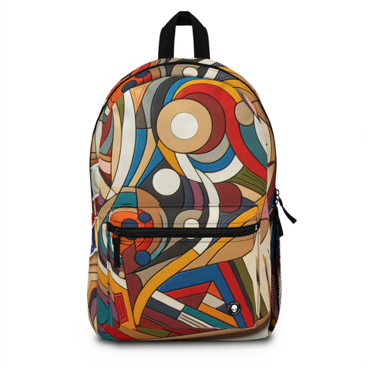 "Caos de la vida nocturna: un tributo abstracto dinámico a la energía vibrante de la ciudad" - The Alien Backpack Arte abstracto