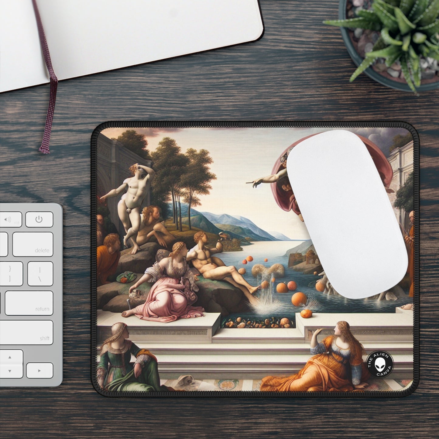 "Iluminación divina: una obra maestra mitológica del Renacimiento" - The Alien Gaming Mouse Pad Renaissance