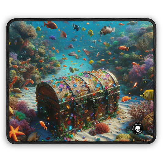 "Jeweled Depths: Discover the Hidden Treasure" - The Alien Gaming Mouse Pad