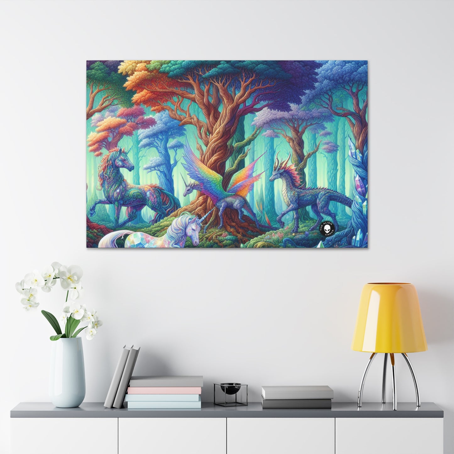 "Crystal Forest: Realm of Mythical Beings" - The Alien Canva