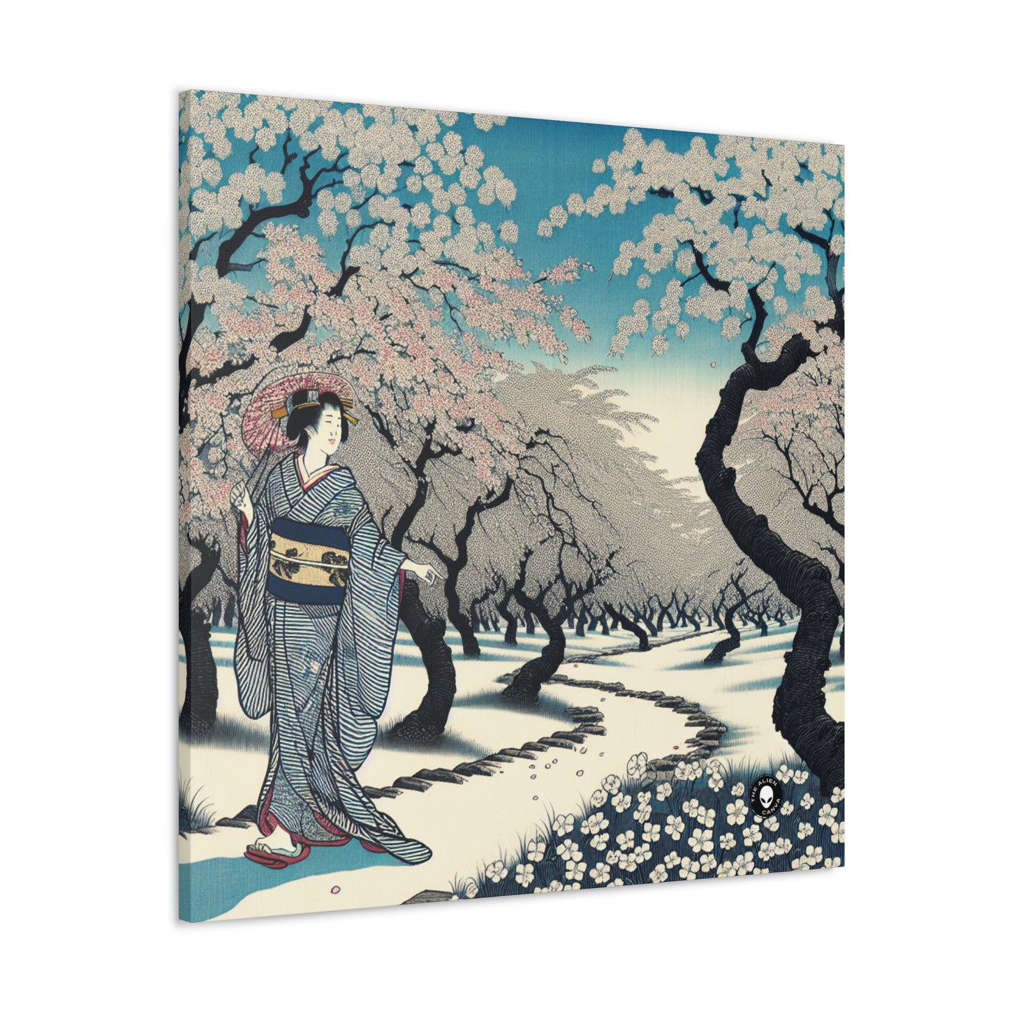 "Blossoming Sky" - The Alien Canva Ukiyo-e (impression japonaise sur bois)