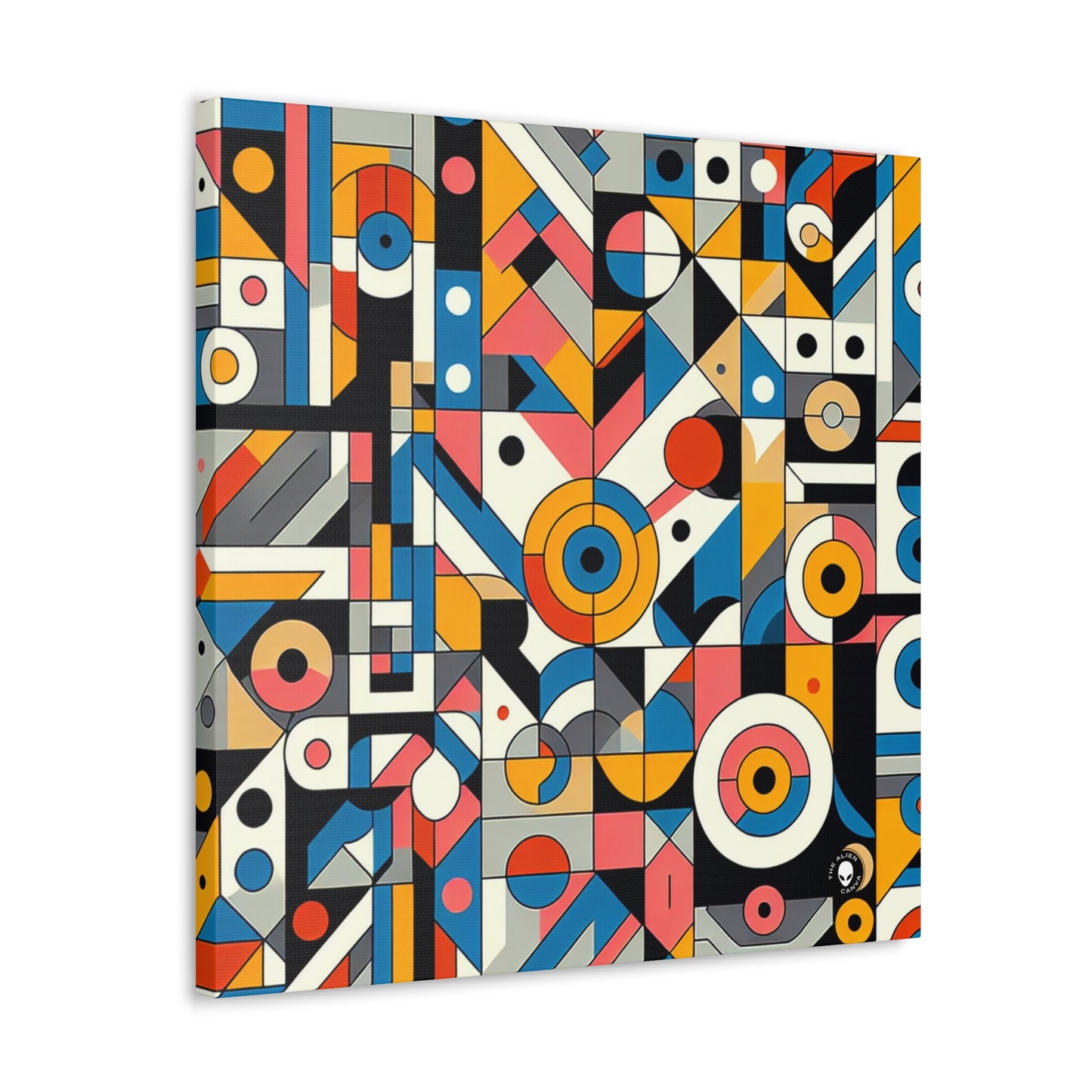 "Cityscape Ignited" - The Alien Canva Geometric Abstraction